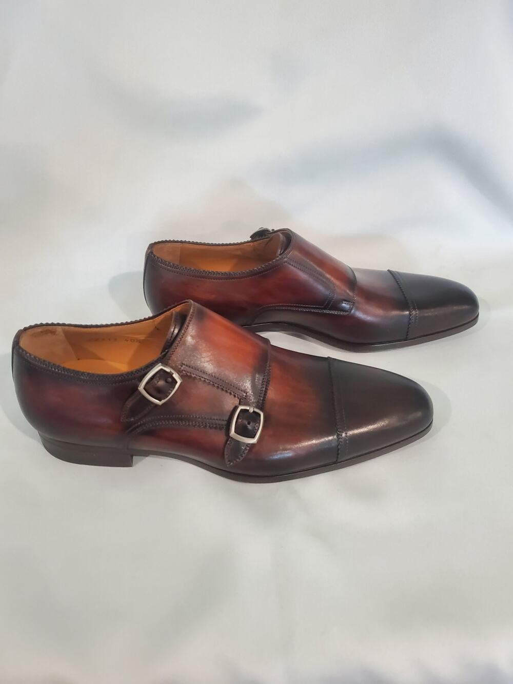Magnanni Burnished Double-Monk Shoes size 9.5.s59